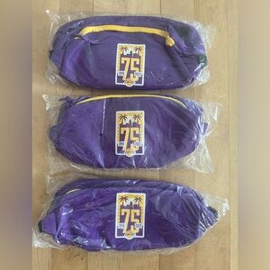 3 NEW IN plastic LA Lakers Fanny Packs